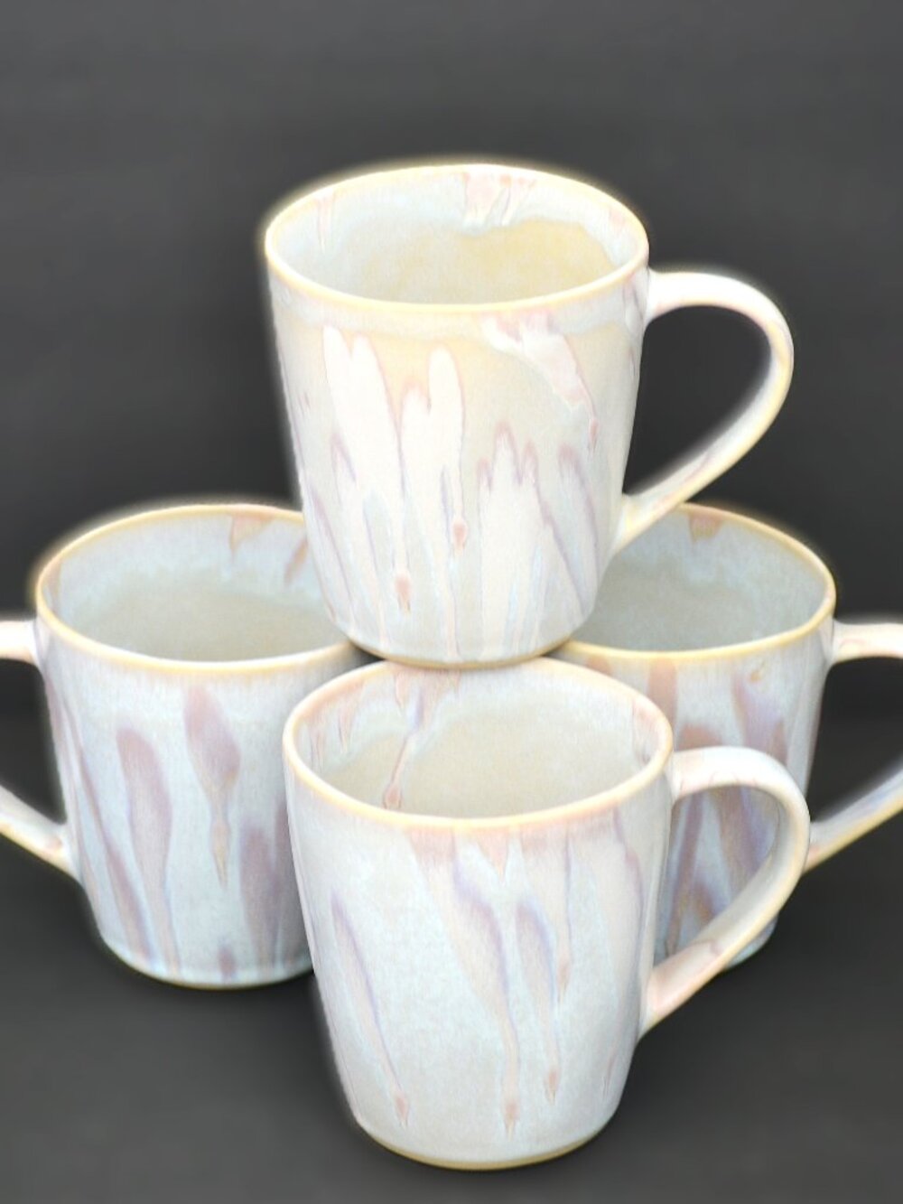 Crate & Barrel Amina Glazed Mugs Set of 4
